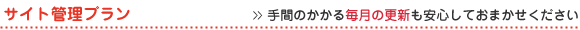 毎月の更新をお任せいただけるサイト管理プラン