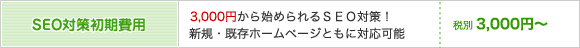 SEO対策を3000円から